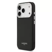 Lacoste PU Leather Champs-Élysées MagSafe Case for iPhone 17 Pro, Black