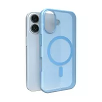 PURO Daylight Magsafe Compatible Silicone Case for iPhone 17 - Translucent Blue