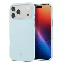 Spigen Fit phone case with MagSafe support for the Apple iPhone 17 Pro Max in blue