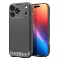 Spigen Rugged Armor Mag phone case with MagSafe support for the Apple iPhone 17 Pro Max, gray