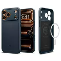 Spigen Slim-fit phone case with MagSafe support for Apple iPhone 17 Pro Max, blue
