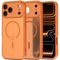 Tech-Protect BasicMag phone case with MagSafe support for Apple iPhone 17 Pro in matte orange