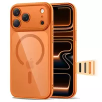 Tech-Protect MAGPEAK CC phone case with MagSafe support for Apple iPhone 17 Pro Max, orange