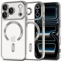 Tech-Protect MagFlex Shiny Silver phone case with MagSafe support for Apple iPhone 17 Pro Max in silver