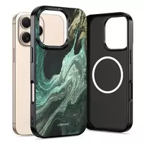 Tech-Protect LAMANO phone case with MagSafe support for Apple iPhone 16 Pro Max, green