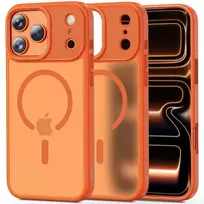Tech-Protect MAGMAT phone case with MagSafe support for Apple iPhone 17 Pro Max, orange