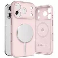 Tech-Protect Silicone case with MagSafe support for the Apple iPhone 17 Pro Max, pink