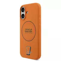 Red Bull Silicone Blue Ring MagSafe phone case with MagSafe support for Apple iPhone 17 in blue and orange