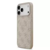GUESS PU Leather 4G Colored Ring MagSafe Case for iPhone 17 Pro Max in Pink