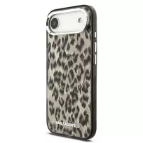 Karl Lagerfeld IML Leopard phone case with MagSafe support for iPhone 17 Air brown