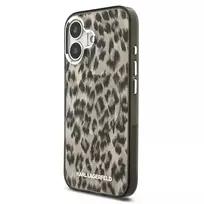Karl Lagerfeld IML Leopard phone case with MagSafe support for iPhone 17 brown