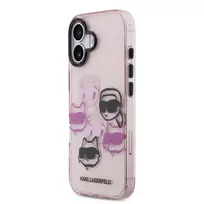 Karl Lagerfeld IML Multi K AND CH Heads phone case for iPhone 17 pink
