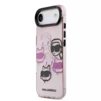 Karl Lagerfeld IML Multi K AND CH Heads phone case for iPhone 17 Air pink