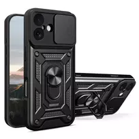 TFO Defender Slide phone case with stand for iPhone 17 black (with camera lens protection)