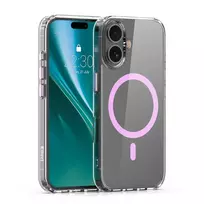 Etteri Color Mag phone case with MagSafe support for iPhone 16 Plus, pink
