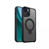 Etteri Matte MagRing phone case with stand and MagSafe support for iPhone 13, black