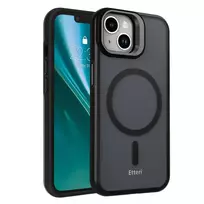 Etteri Morning Fog phone case with MagSafe support for iPhone 14, black