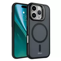 Etteri Morning Fog phone case with MagSafe support for iPhone 16 Pro, black