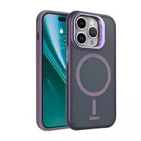 Etteri Morning Fog phone case with MagSafe support for iPhone 15 Pro, purple