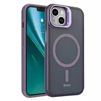 Etteri Morning Fog phone case with MagSafe support for iPhone 15, purple