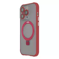 Tecto Shield Ring Secure Mag phone case with stand and MagSafe support for iPhone 14 Pro, red