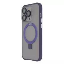Tecto Shield Ring Secure Mag phone case with stand and MagSafe support for iPhone 15 Pro, purple