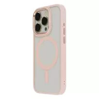 Tecto Shield Satin Elegant phone case with MagSafe support for iPhone 15 Plus, pink