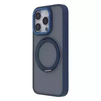 Tecto Shield Secure Spinning Mag phone case with MagSafe support for iPhone 15 Pro, navy