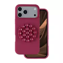 TFO Dark red silicone stick phone case for iPhone 17 Pro Max