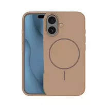 TFO Silicone Thin Mag phone case with MagSafe support for iPhone 16 Pro Max, brown