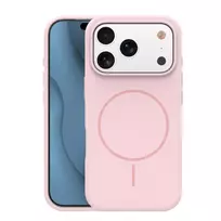 TFO Silicone Thin Mag phone case with MagSafe support for iPhone 17 Pro Max, pink