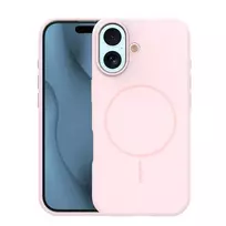 TFO Silicone Thin Mag phone case with MagSafe support for iPhone 17, pink