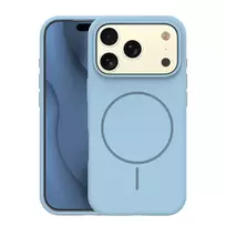 TFO Silicone Thin Mag phone case with MagSafe support for iPhone 17 Pro, blue