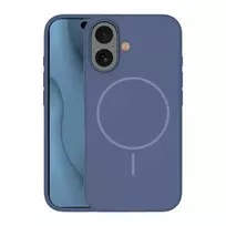 TFO Silicone Slim phone case with MagSafe support for iPhone 16, blue