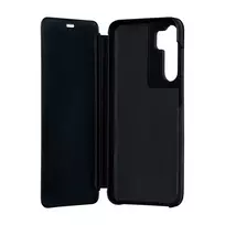Tecto Shield Fold Mirror View Case for Samsung Galaxy S23 FE, black