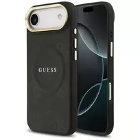 GUESS HC PU W/ PEONY HOT STAMP phone case with MagSafe support for iPhone 17 Air black