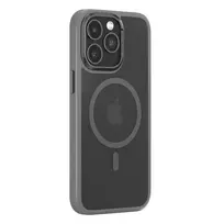 Comma Joy Elegant Mag phone case with MagSafe support for iPhone 15 Plus, gray