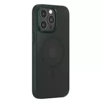 Comma Joy Elegant Mag phone case with MagSafe support for iPhone 15 Plus, navy green
