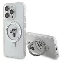 Karl Lagerfeld KLHMP14LHMRSKCH MagSafe compatible phone case for iPhone 14 Pro, white