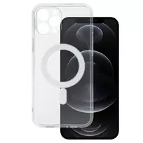 TEL PROTECT MagSilicone phone case with MagSafe support for iPhone 12 Pro Max, transparent