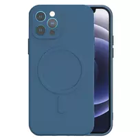 TEL PROTECT MagSilicone phone case with MagSafe support for iPhone 13 Pro, navy
