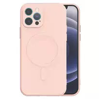 TEL PROTECT MagSilicone phone case with MagSafe support for iPhone 13 Pro Max, pink