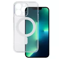TEL PROTECT MagSilicone phone case with MagSafe support for iPhone 13 Pro, transparent