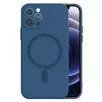 TEL PROTECT MagSilicone phone case with MagSafe support for iPhone 11 Pro, navy