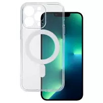 TEL PROTECT MagSilicone phone case with MagSafe support for iPhone 13 Pro Max, transparent