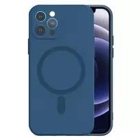 TEL PROTECT MagSilicone phone case with MagSafe support for iPhone 14 Pro, navy