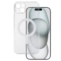 TEL PROTECT MagSilicone phone case with MagSafe support for iPhone 15 Plus, transparent