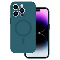 TEL PROTECT MagSilicone phone case with MagSafe support for iPhone 11, blue