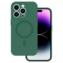 TEL PROTECT MagSilicone phone case with MagSafe support for iPhone 11, green