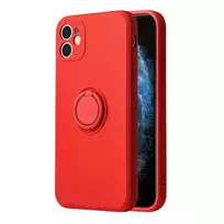 Vennus Red silicone ring phone case with stand for iPhone 11 Pro